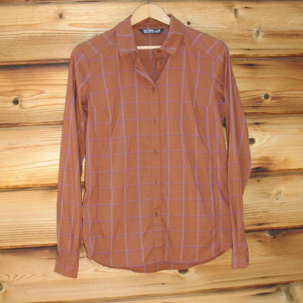Arcteryx Womens Plaid Long Sleeve Top Shirt